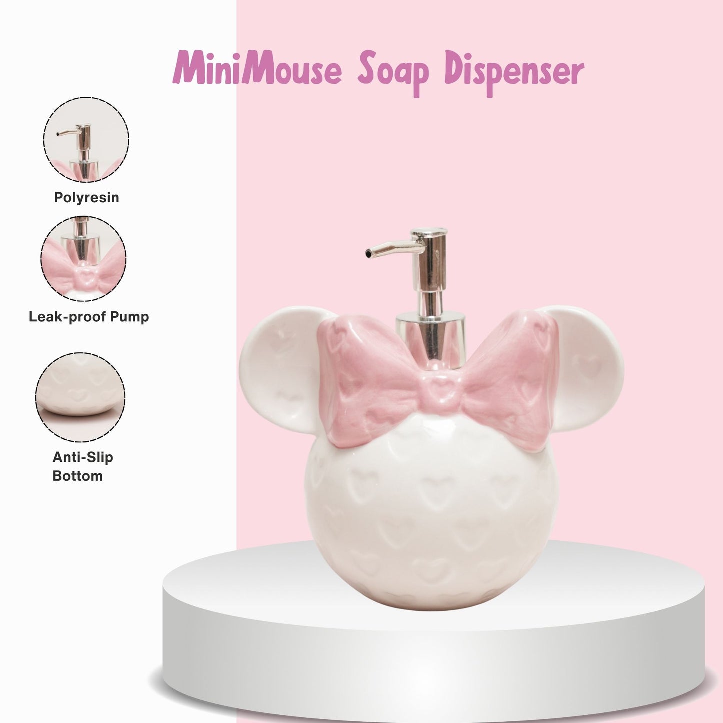 Mini Mouse Soap Dispenser – Adorable Ceramic Bathroom Accessory | Look Mumma