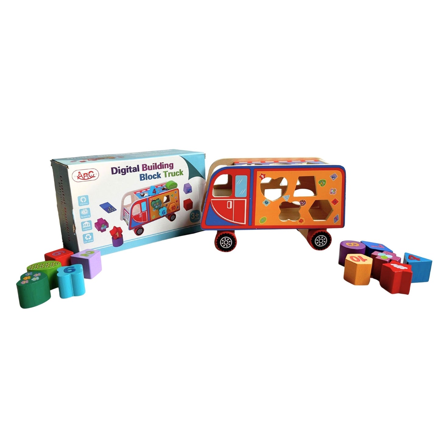 Wooden Shape Sorter Bus Toy | Look Mumma