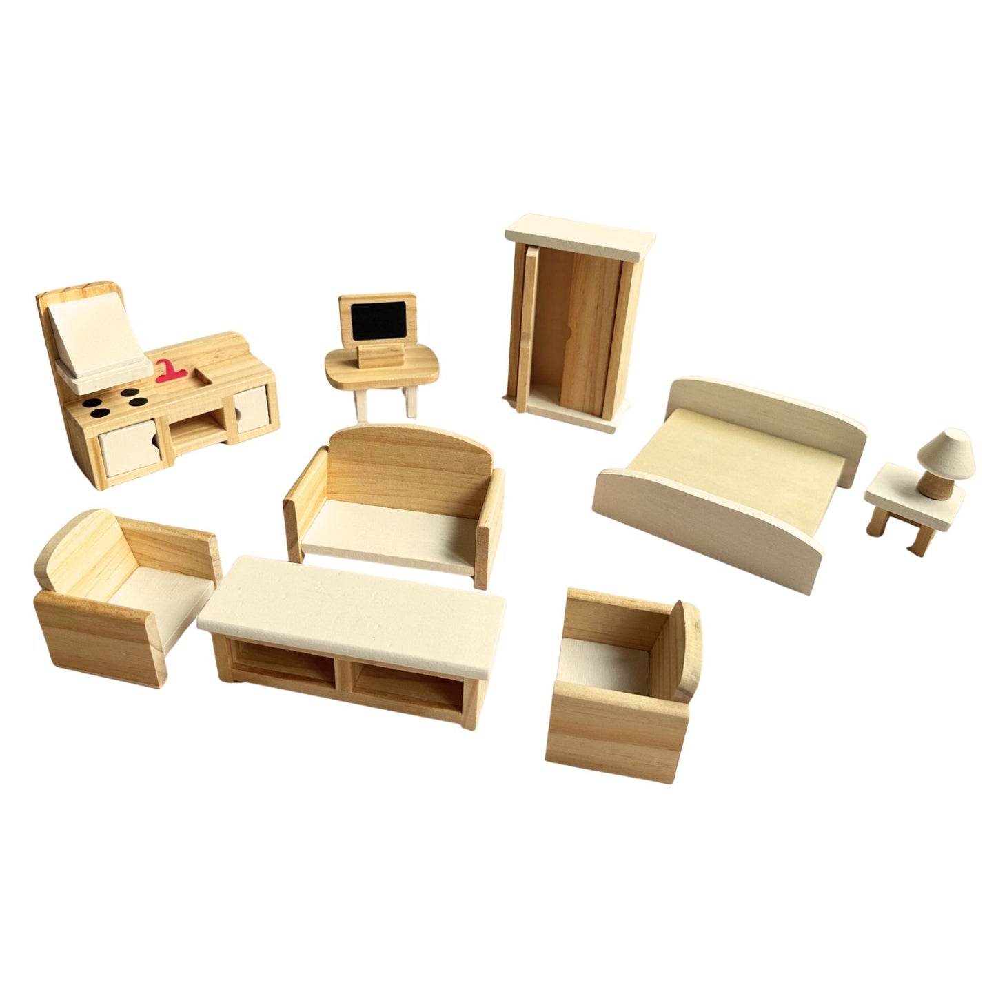 Natural Wood Furniture Set | Look Mumma