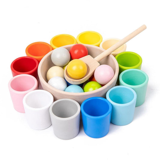 Afaike Balls and Cups Wooden Sorting Toy | Look Mumma