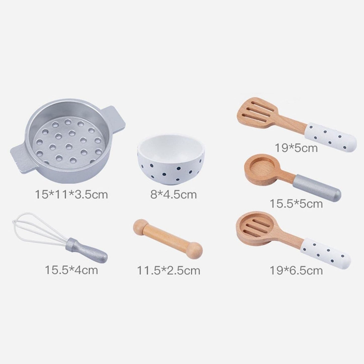 Wooden Play Kitchen Accessories Set | Look Mumma