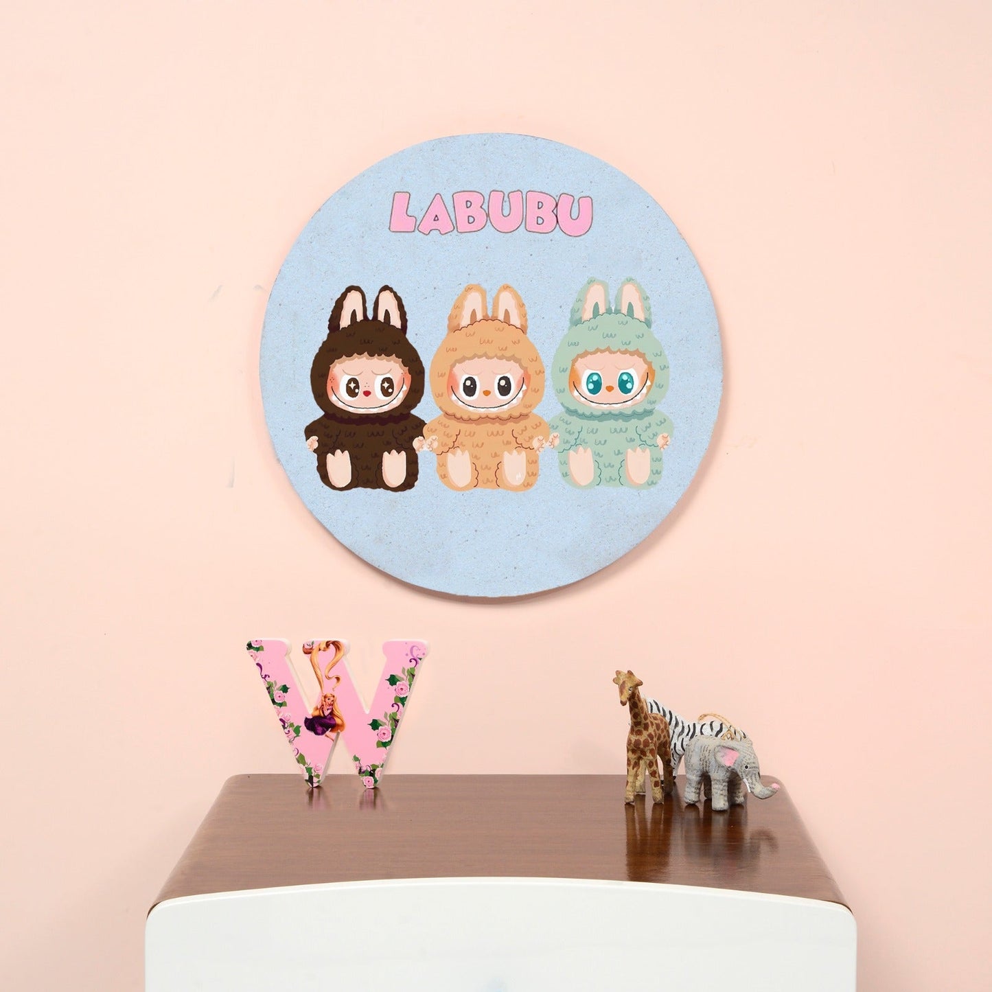 Round Labubu Trio Cork Board | Look Mumma