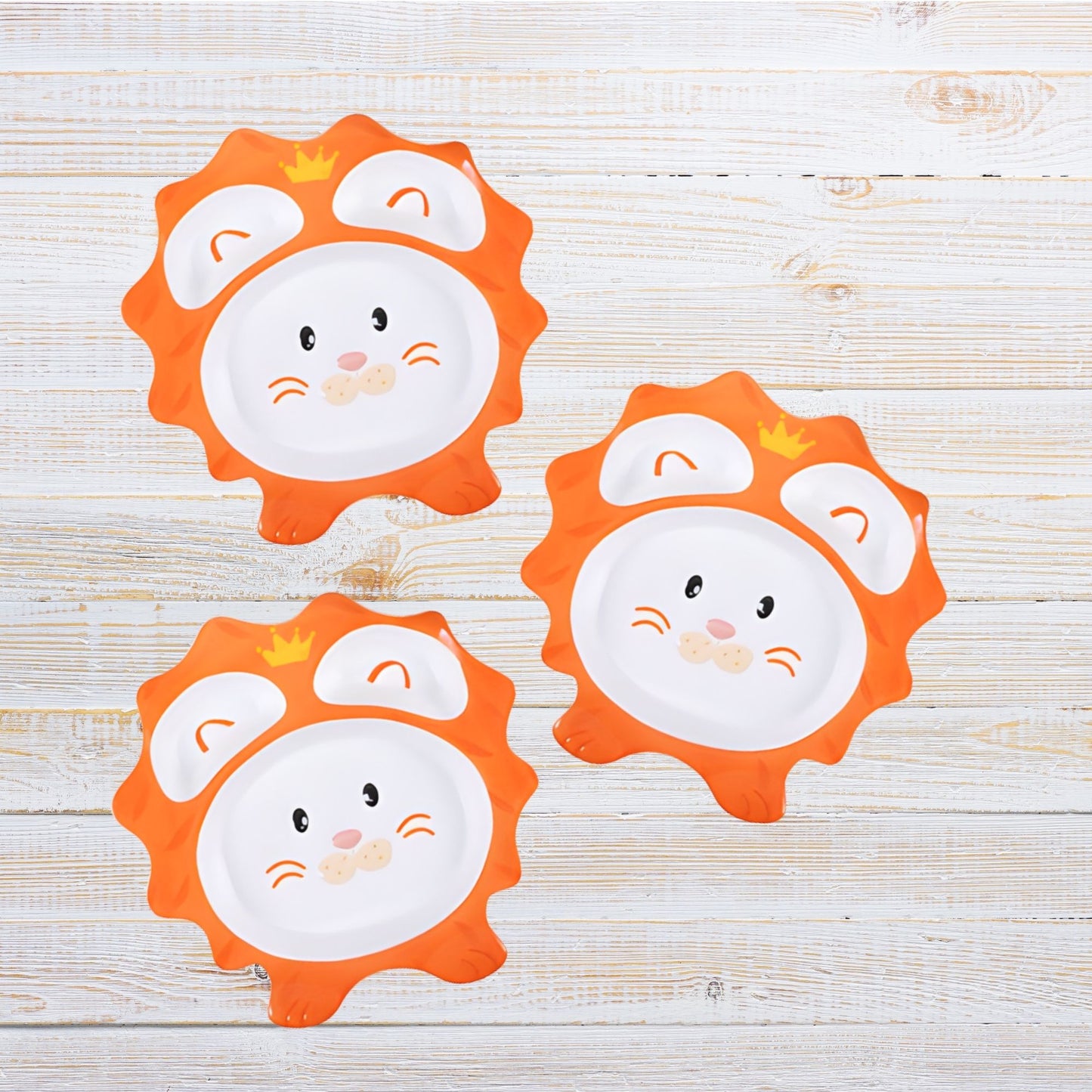 King Lion Crown Ceramic Plate – Handcrafted Safari Animal Kids Dinnerware | Look Mumma