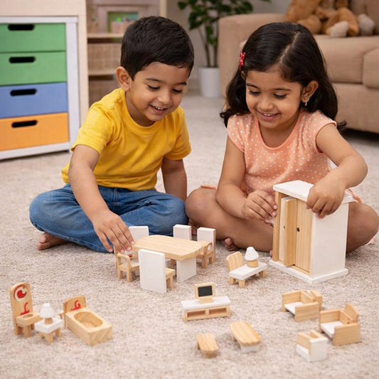 Natural Wood  Furniture Set | Look Mumma