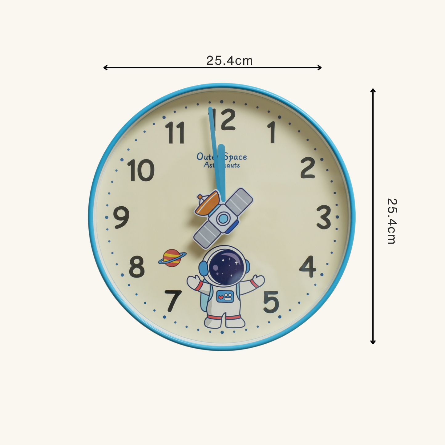 Round Wall Clock (Space Planet Astronaut Wall Clock) | Look Mumma