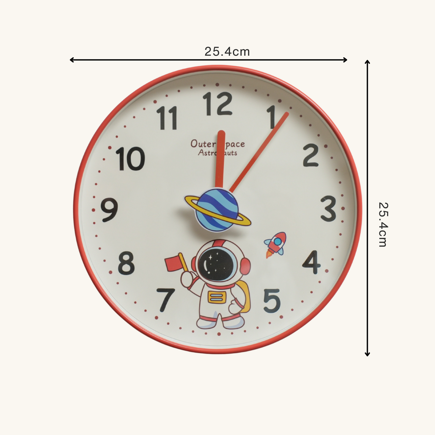 Outer Space Astronaut Kids Wall Clock | Look Mumma