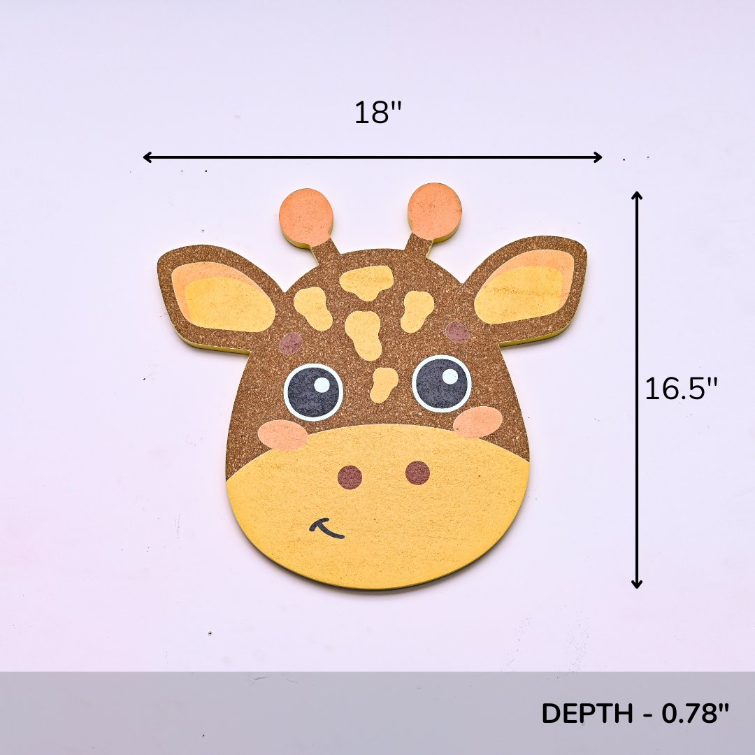 Giraffe Shaped Cork Pinboard | Look Mumma