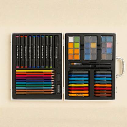 Children's Deluxe Art Set for Drawing Painting and More  with Portable Art Box, Coloring Supplies Art Kits | Look Mumma