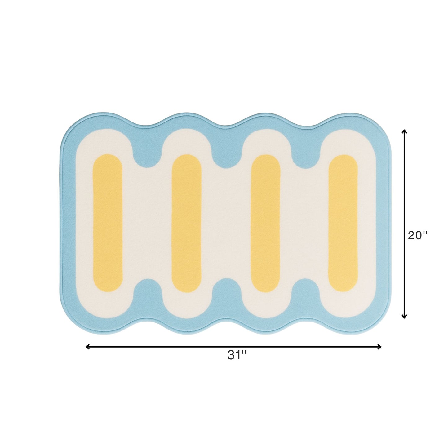 Groovy Wave Abstract Floor Mat / Rug – Handcrafted Retro Kids Room Decor | Look Mumma
