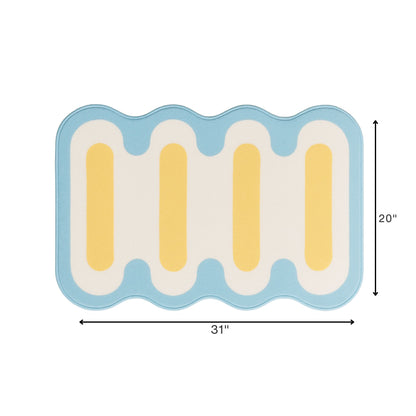 Groovy Wave Abstract Floor Mat / Rug – Handcrafted Retro Kids Room Decor | Look Mumma