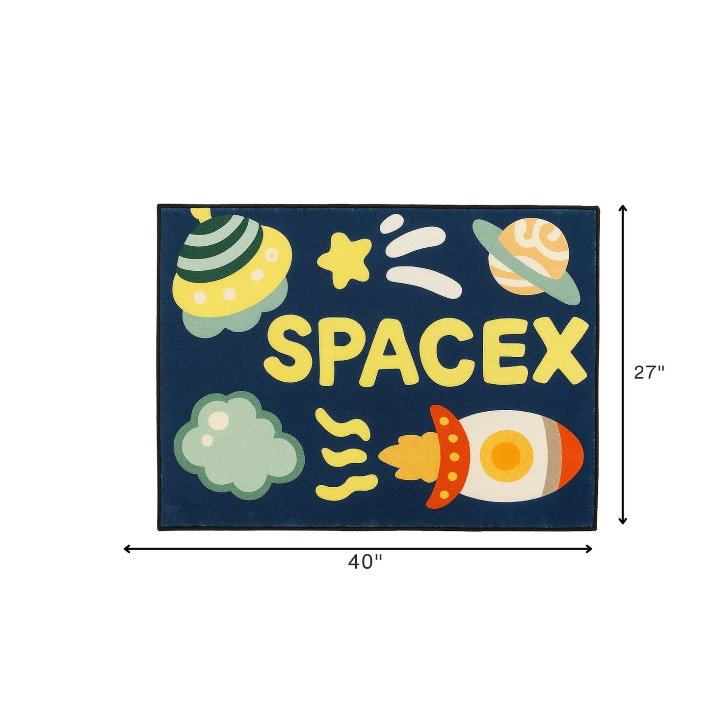 Space Explorer Kids Rug – Fun Galaxy Theme Play Mat | Look Mumma