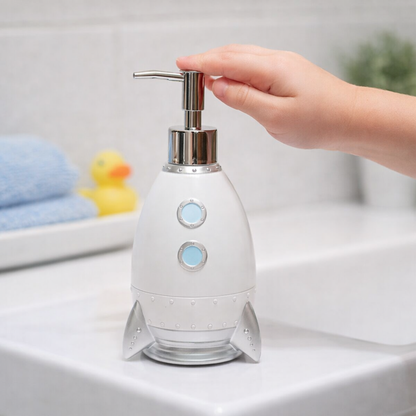 Rocket Soap Dispenser | Fun and Functional Bathroom Accessory | Look Mumma