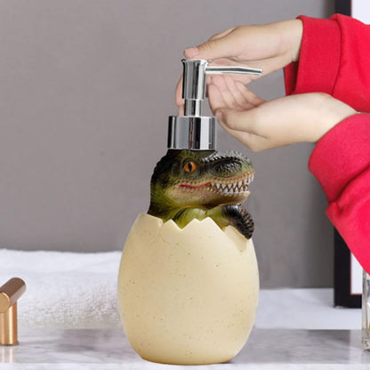 Green Dino Egg Soap Dispenser – Handcrafted Polyresin Bathroom Accessory | Look Mumma