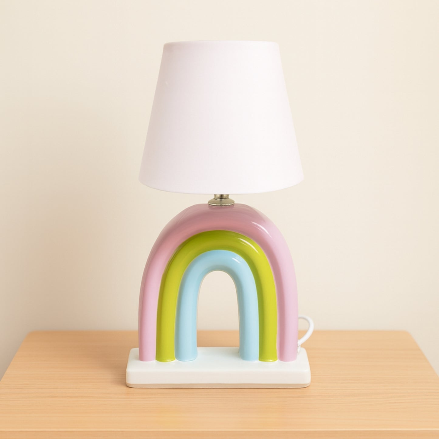 Rainbow Ceramic Table Lamp or Kids' Ceramic Rainbow Bedside Lamp | Look Mumma
