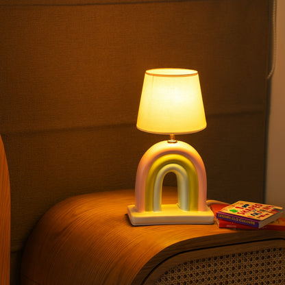 Rainbow Ceramic Table Lamp or Kids' Ceramic Rainbow Bedside Lamp | Look Mumma