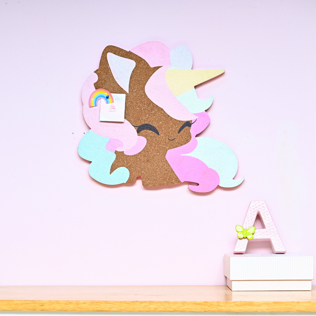 Unicorn Shaped Cork Pinboard | Look Mumma