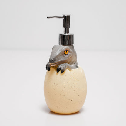 Grey Dino Egg Soap Dispenser – Handcrafted Polyresin Bathroom Accessory | Look Mumma