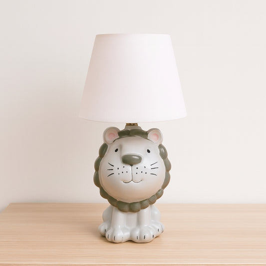 Whimsical Ceramic Lion Table Lamp | Look Mumma