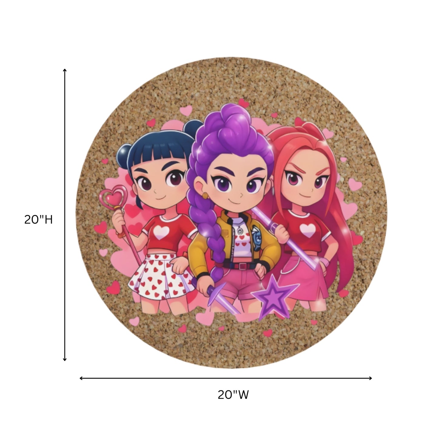 Anime Power Trio Cork Bulletin Board | Look Mumma