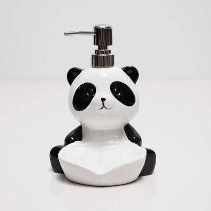 Panda Ceramic Soap Dispenser – Handcrafted Bathroom Accessory | Look Mumma