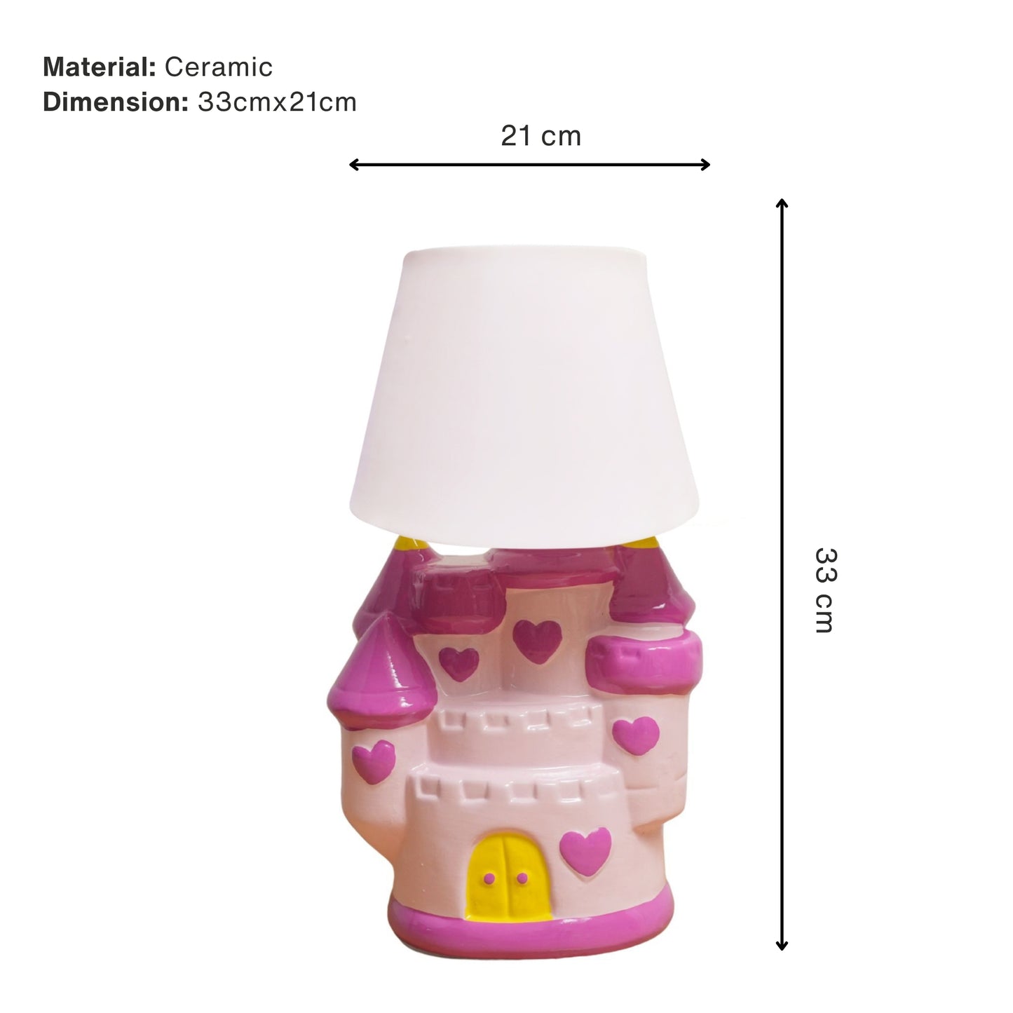 Princess Castle Ceramic Table Lamp | Look Mumma
