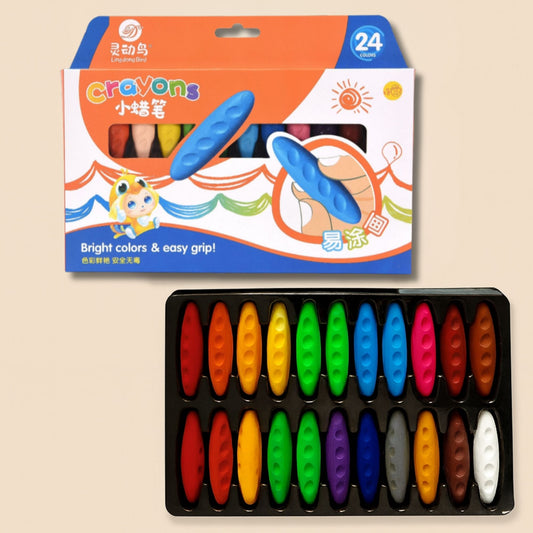 Bright Easy-Grip Crayons | Look Mumma