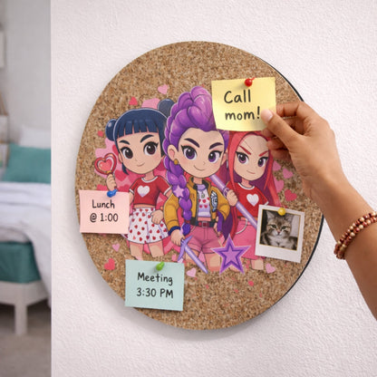 Anime Power Trio Cork Bulletin Board | Look Mumma