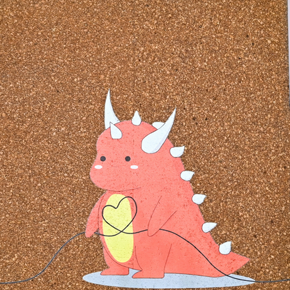 Dinosaur Puzzle Piece Cork Pinboard | Look Mumma