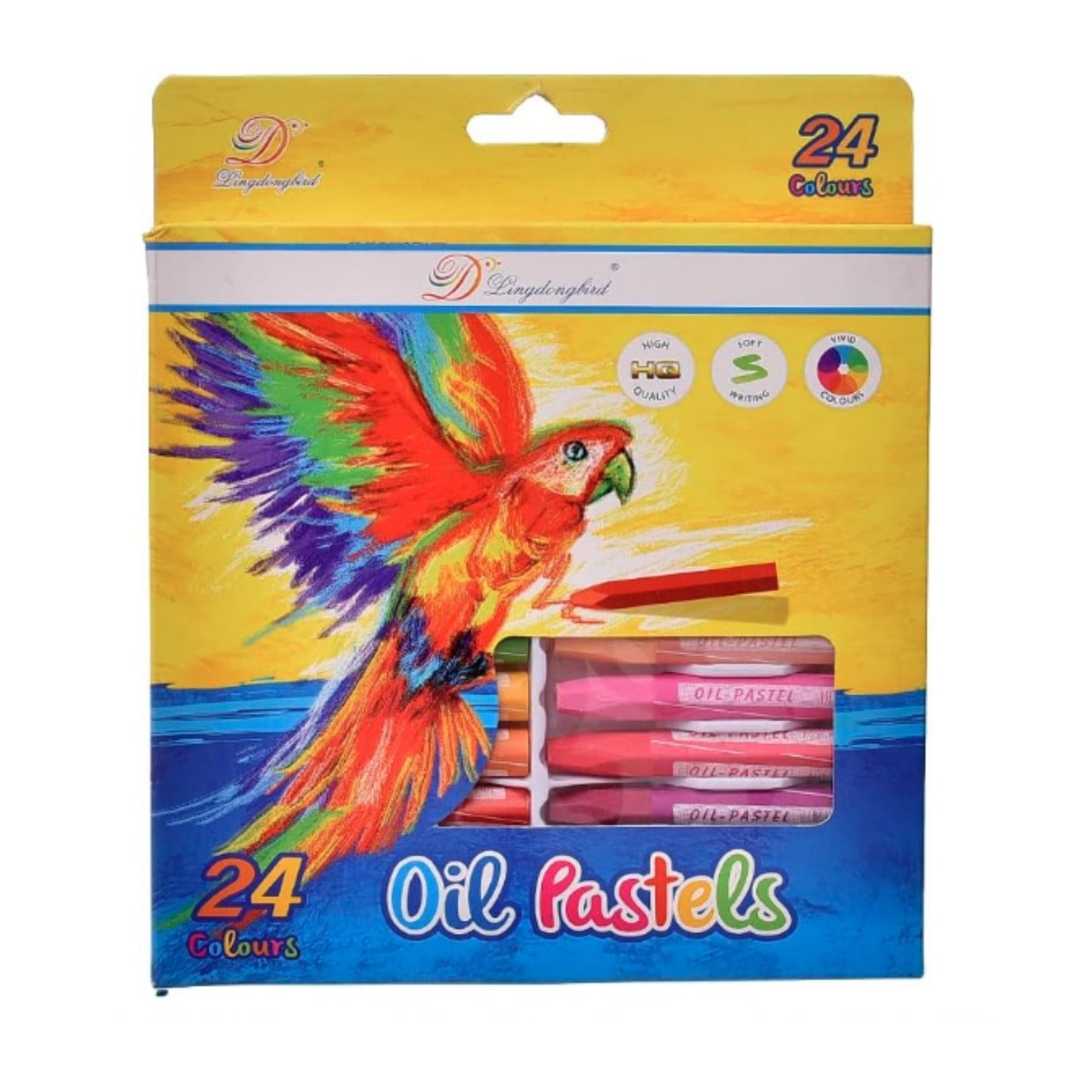 Dingdongbird 24 Colours Oil Pastels | Look Mumma