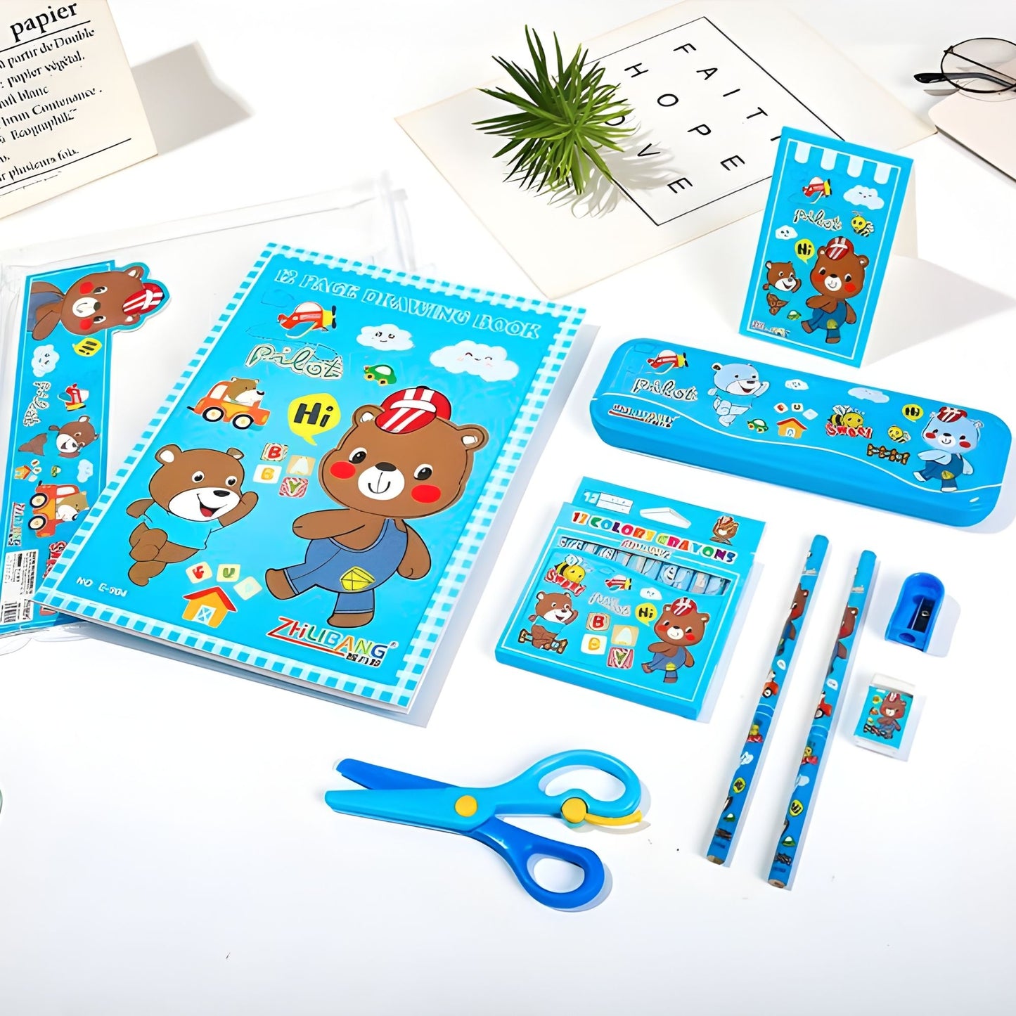 Kids’ Bear-Themed Stationery Set | Look Mumma
