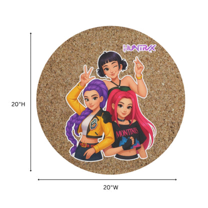HUNTRXX Trio Anime Round Cork Board | Look Mumma