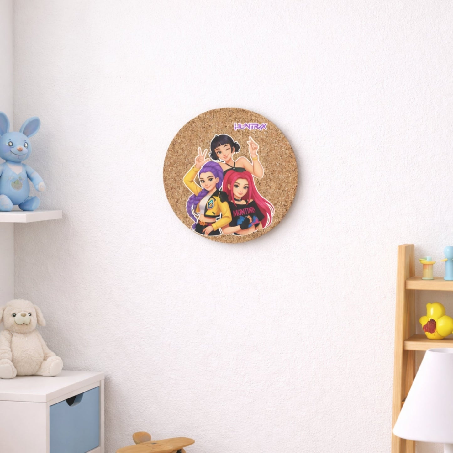 HUNTRXX Trio Anime Round Cork Board | Look Mumma
