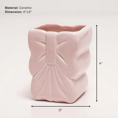 Bow Soap Dispenser with Toothbrush Holder – Handcrafted Bathroom Set | Look Mumma