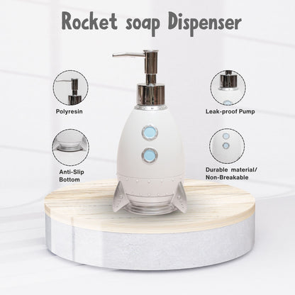 Rocket Soap Dispenser | Fun and Functional Bathroom Accessory | Look Mumma