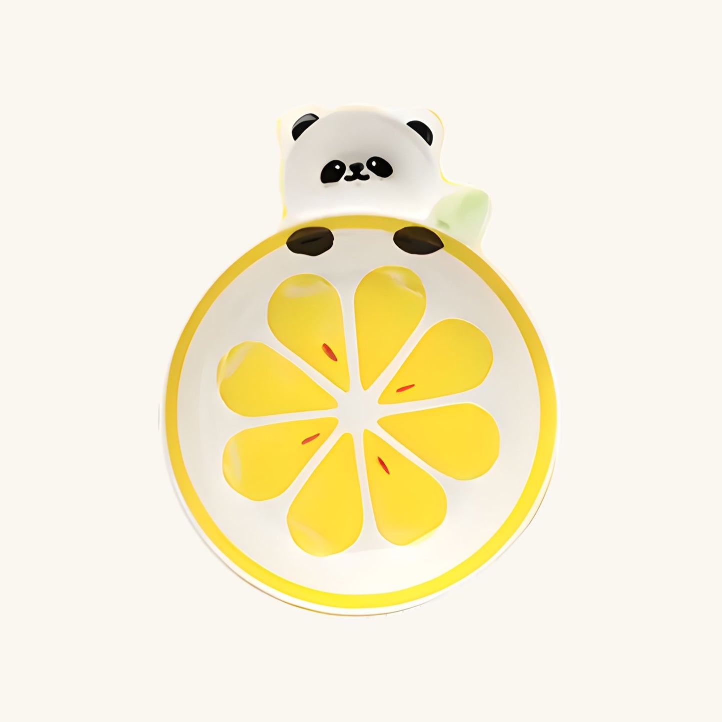 Panda Lemon Slice Ceramic Plate – Handcrafted Fruit & Animal Kids Dinnerware | Look Mumma