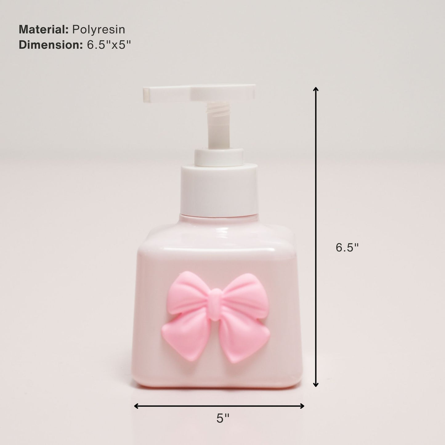 Pink Bow Soap Dispenser – Elegant Polyresin Bathroom Accessory | Look Mumma