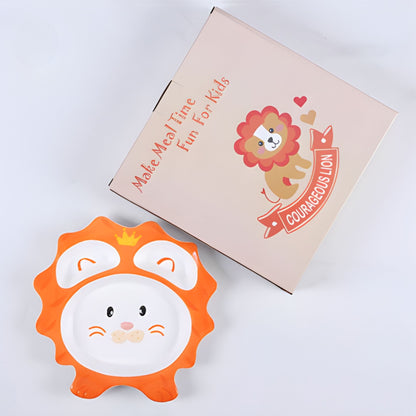 King Lion Crown Ceramic Plate – Handcrafted Safari Animal Kids Dinnerware | Look Mumma