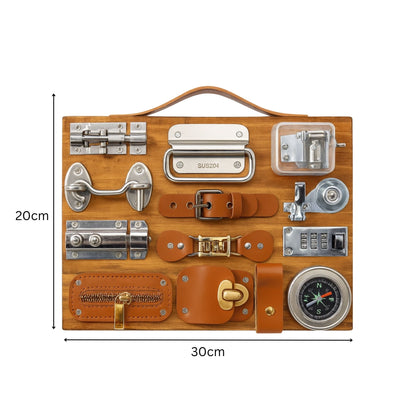 Wooden Montessori-style Busy Board Educational Toys | Look Mumma