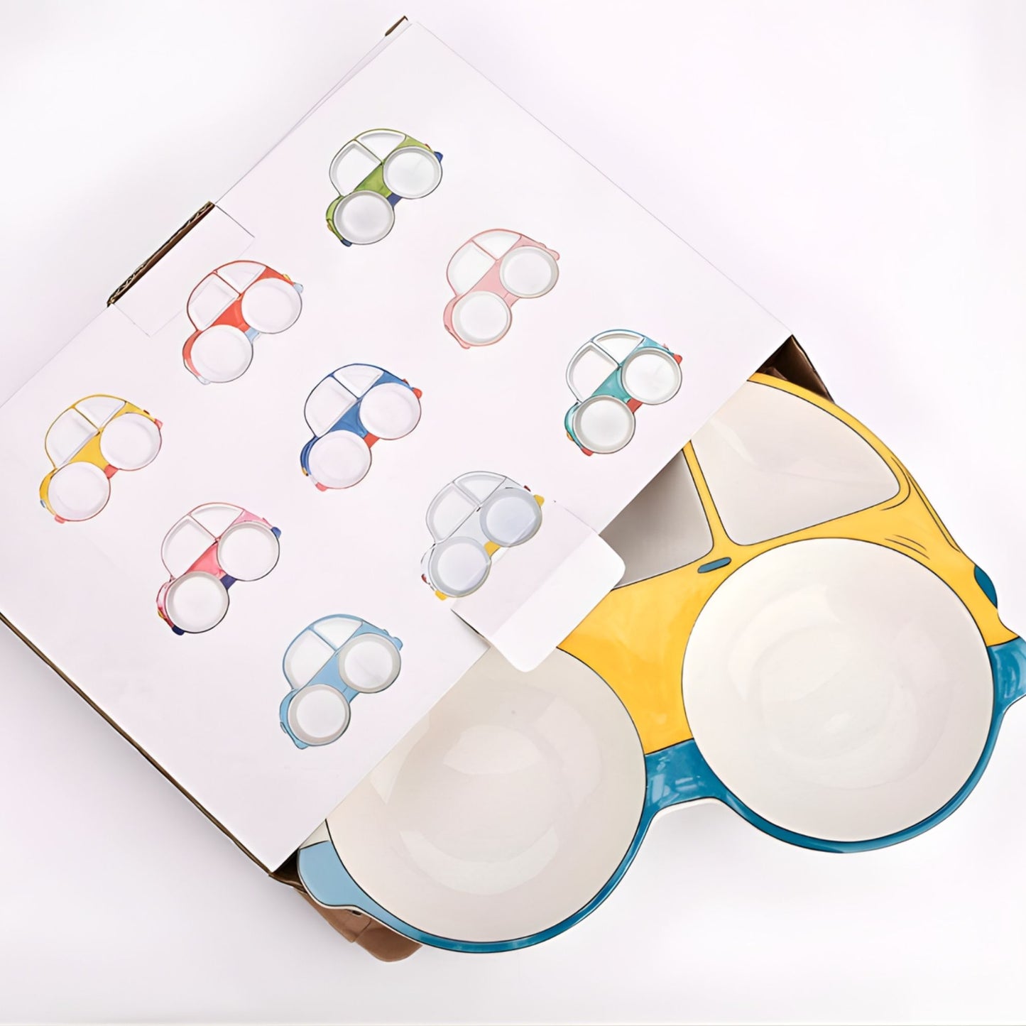 Yellow Speedy Car Ceramic Plate – Handcrafted Race Car Kids Dinnerware | Look Mumma
