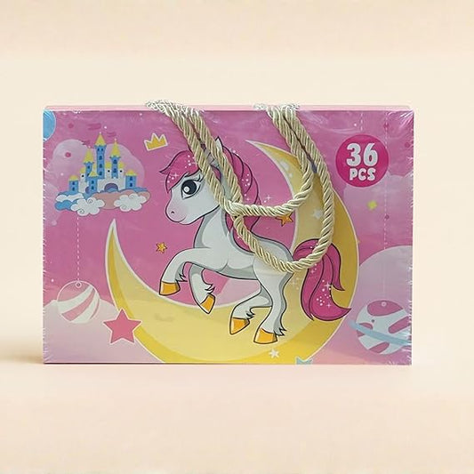 Unicorn Art and Coloring Set Portable Suitcase