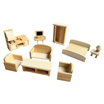 Natural Wood  Furniture Set | Look Mumma