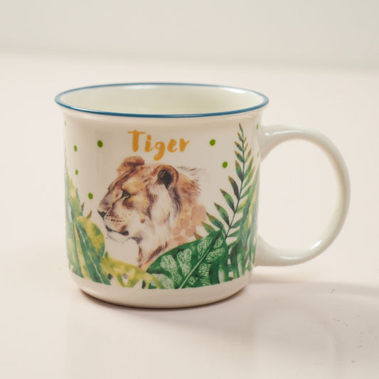 Lion Ceramic Mug– Handcrafted Wild Animal Kids Tableware | Look Mumma