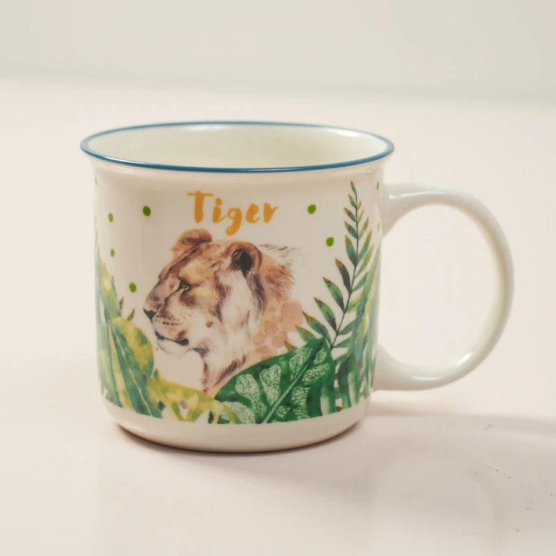 Jungle Safari Ceramic Mug– Handcrafted Wild Animal Kids Tableware | Buy 4 Pay for 3 | Look Mumma