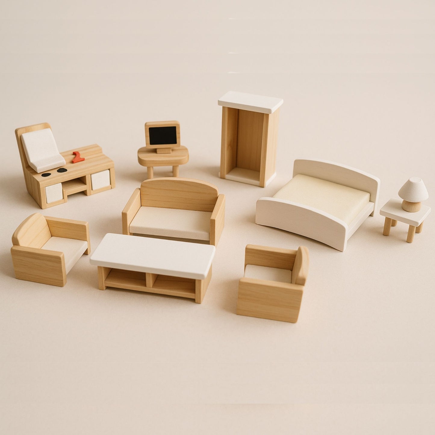 Natural Wood  Furniture Set | Look Mumma
