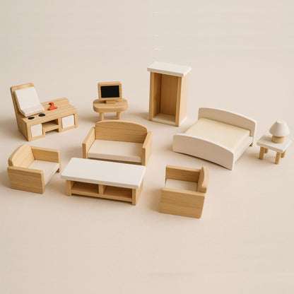 Natural Wood  Furniture Set | Look Mumma