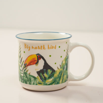Toucan Bird Ceramic Mug– Handcrafted Wild Animal Kids Tableware | Look Mumma