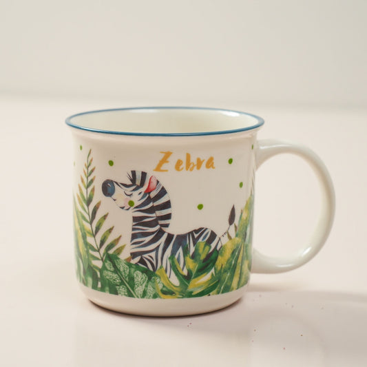 Whimsical Zebra Ceramic Mug– Handcrafted Wild Animal Kids Tableware | Look Mumma