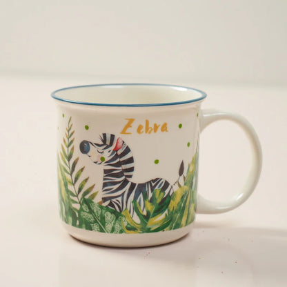 Jungle Safari Ceramic Mug– Handcrafted Wild Animal Kids Tableware | Buy 4 Pay for 3 | Look Mumma