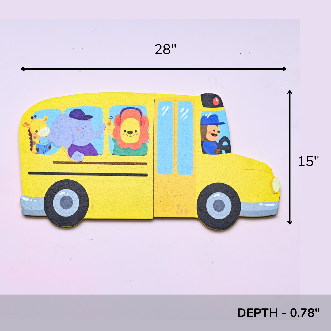 School Bus Shaped Cork Pinboard | Look Mumma