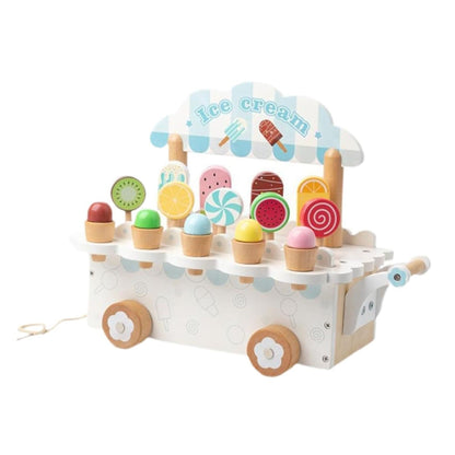 Pull-Along Ice Cream Cart Toy | Look Mumma